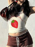 Strawberry Print Camisole Top