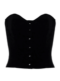 Black Button Down Corset Top