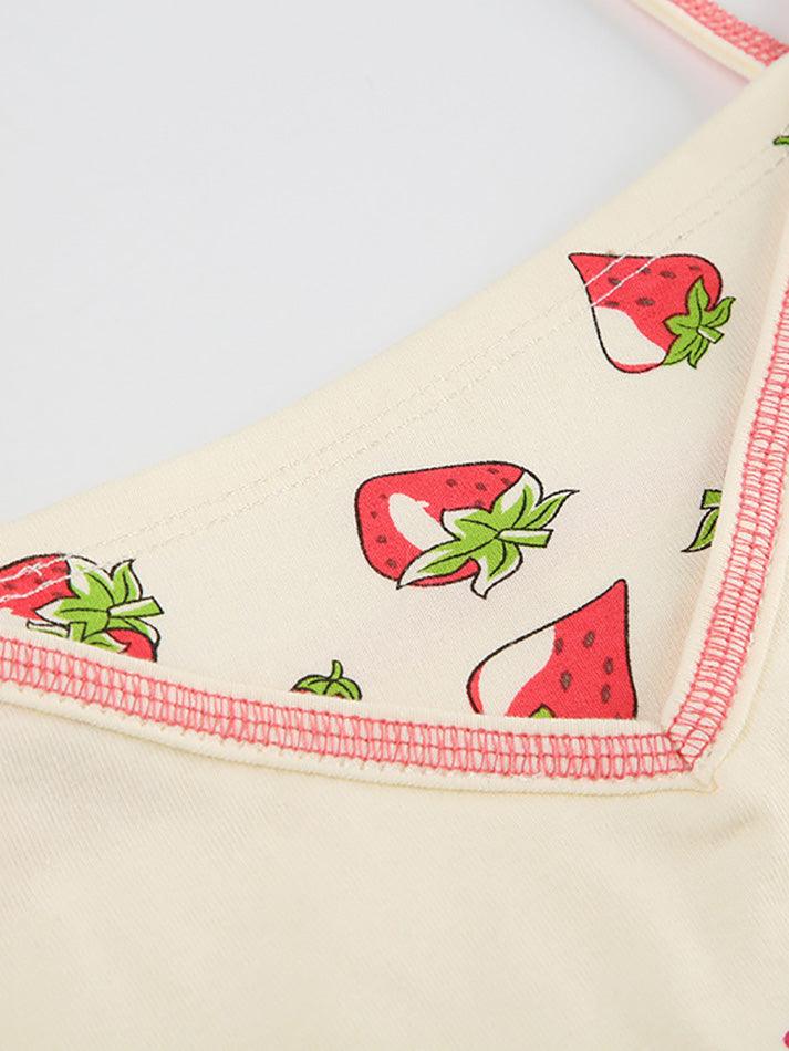 Strawberry Print Camisole Top