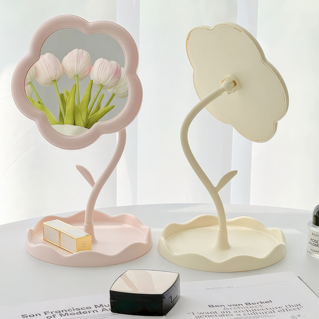 OKLULU  -  Flower Shaped Makeup Mirror