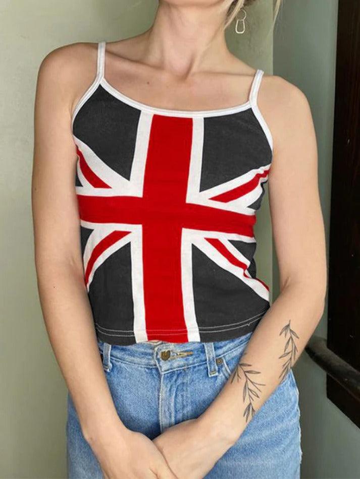 Vintage Flag Print Cami Top