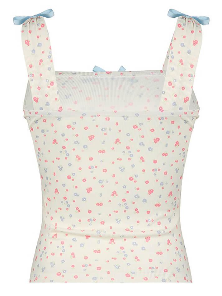 Bow Tie Floral Cami Tank Top