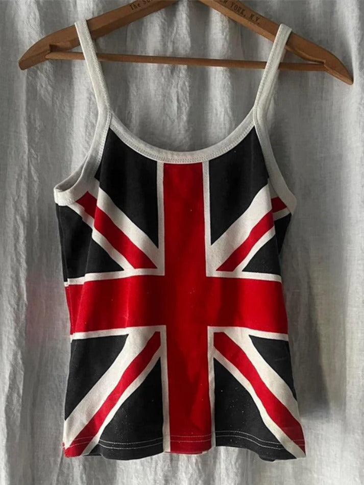 Vintage Flag Print Cami Top