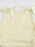 Solid Color Webbing Drawstring Tank Top