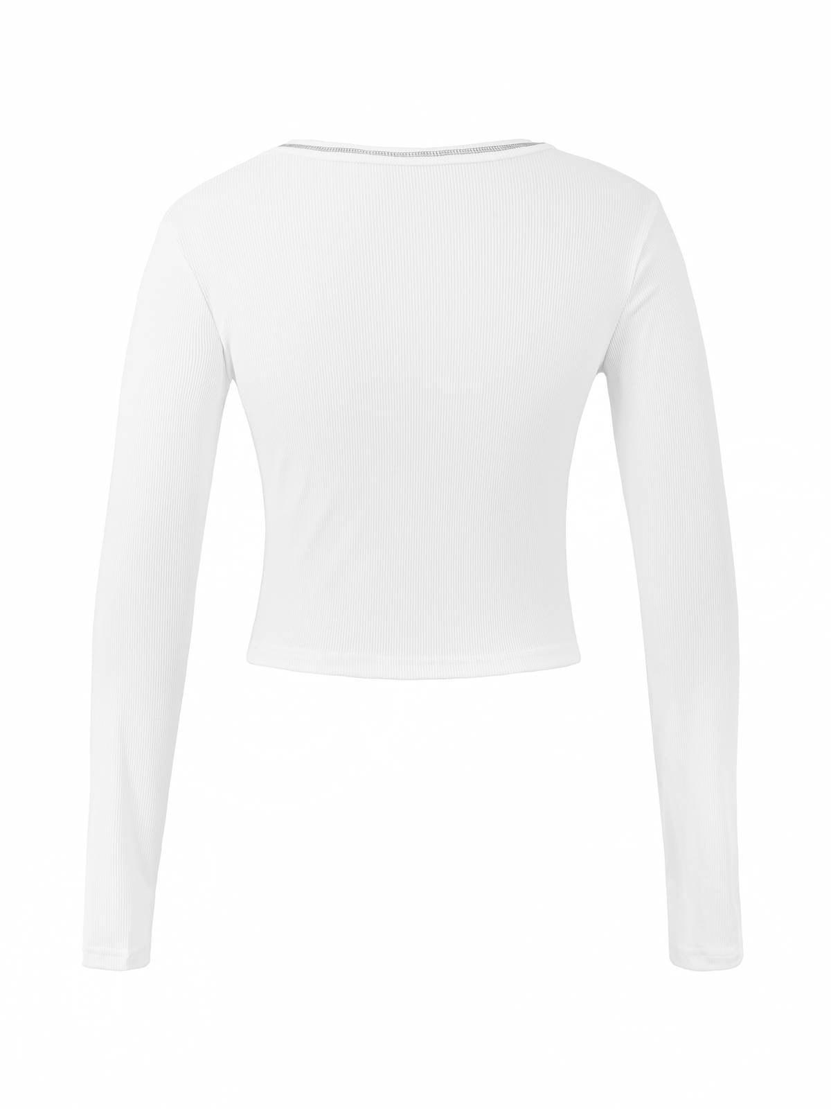 Long Sleeve Ribbed Crop Top