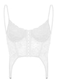 Mesh Perspective Suspenders Slim Bustier Top