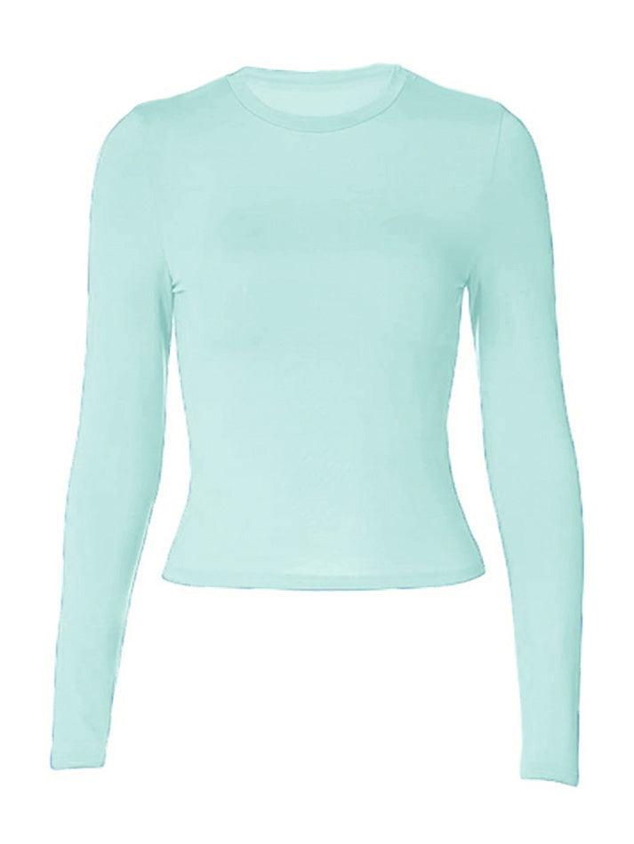 Solid Color Long Sleeve Top