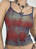 Tie Dye Slim Crop Cami Top