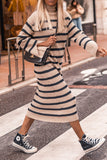 Casual Street Striped Patchwork Half A Turtleneck A Line Dresses