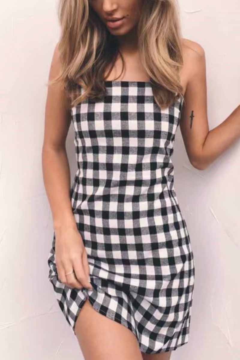 Oklulu Sexy Backless Bow Mini Dress