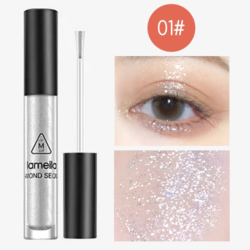 Diamond Glitter Eyeshadow Pallete Makeup Nude Shimmer Liquid Eyeshadow Glitter Mineral Pigment Long Lasting Cosmetics