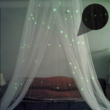 Hanging Canopy for Kids Room Decor  Bed Curtain for Nursery Luxury Anti-mosquito Net with Fluorescent Stars Glow in Dark