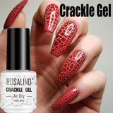 12 Colors Crackle Nail Gel for Nail Art Manicure Set Air Dry Nail Polish Need Base Gel Varnishes Lacuqer Semi Permanent