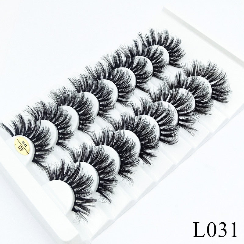 3/5/8 Pairs 3D Mink Lashes 25mm Dramatic Volume Eyelashes Mink Natural Long Silk Eyelashes Beauty Makeup Eyelash Extension Tool