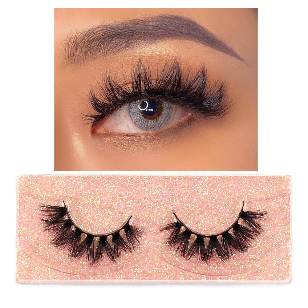 Mink Lashes Eyelashes Fluffy Natural Soft Cross False Eyelashes Eyelash Extension Volume 3D Mink Lashes Eyelashes Makeup