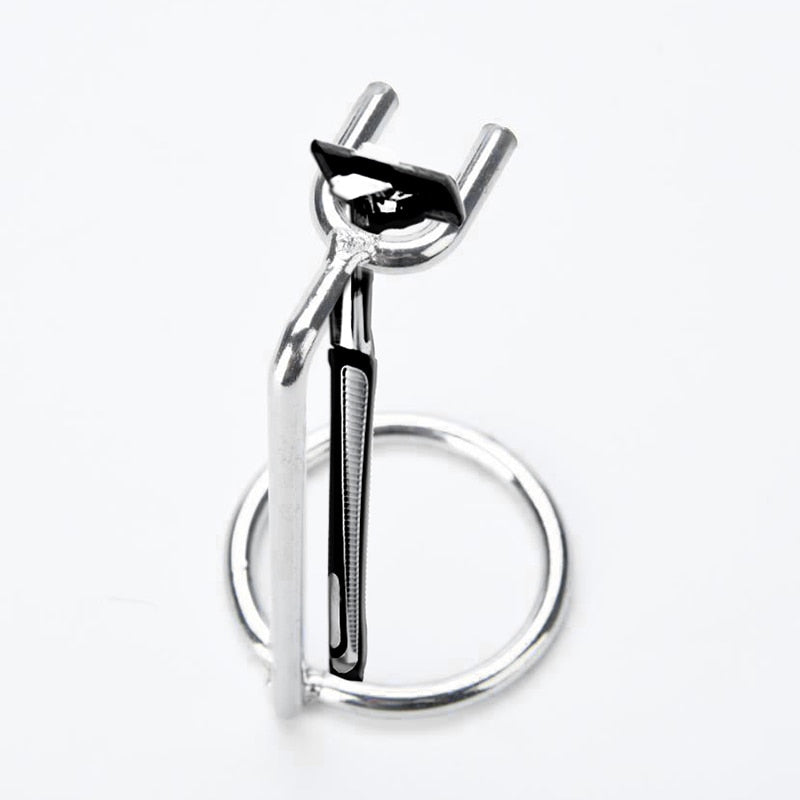 Men Steel Safety Razor Stand Double Edge Razor Art Metal Holder Shaver Accessories Z-frame Support New