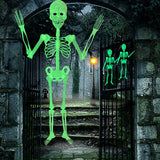 Luminous Halloween Skeleton Lighted up Ghost Halloween Outdoor Yard Door Decor Hang Human Body Skeleton Decorations