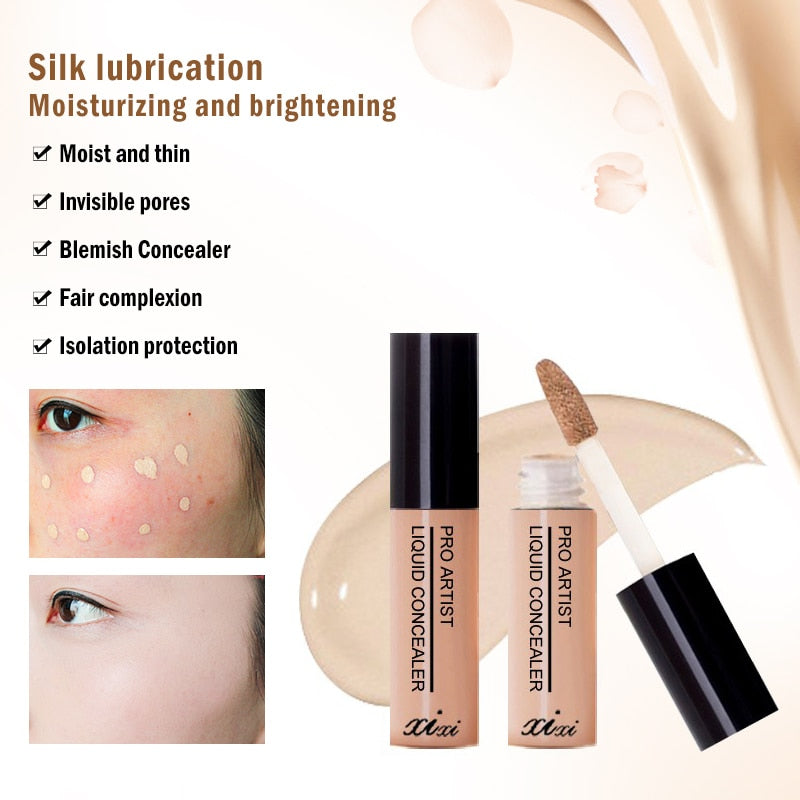 Oklulu Liquid Concealer High Covering Dark Blemish Makeup Face Foundation Moisturizing Long-wearing Concealer Stick TSLM1