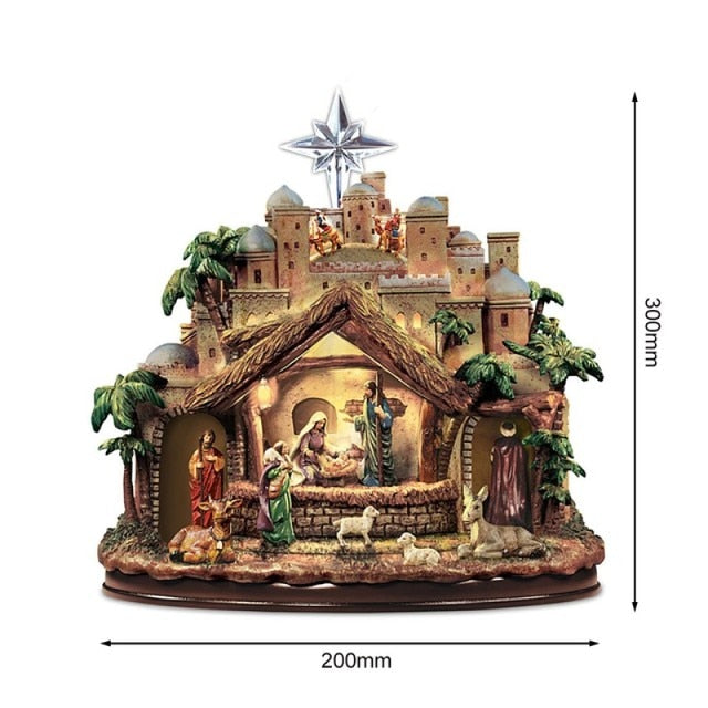 Simulation Jesus Wall Sticker Nativity Scene Cross Decorations Glass Door Window Ornament PVC Waterproof Flat Home Decor Sticker