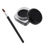 1 Set Eyeliner Black Eye Liner Gel Professional Waterproof Gel Eye Liner Shadow Cream Smoky Eyes Gel Makeup Brush Set TSLM1