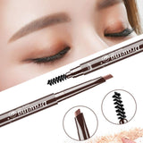 DNM 7 Colors Double-Headed Eyebrow Pencil Natural Not Smudge  Rotating Triangle Eyebrow Pencil With Brush Beauty Tool TSLM2