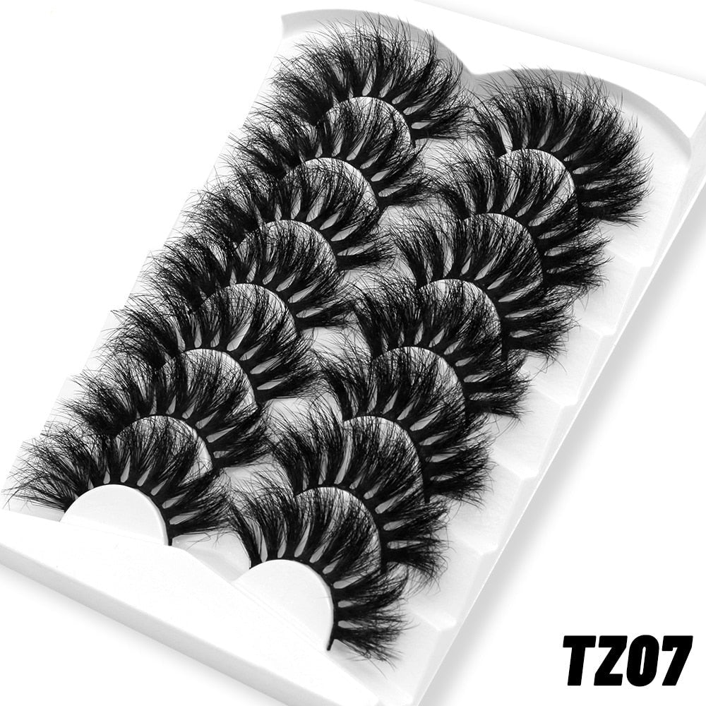 Lashes 5/7 Pairs Eyelashes Faux Mink Eyelashes Long Lasting Fluffy Mink Lashes Dramatic Volume lashes Extension Thick Long