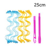 12PCS Magic Hair Curlers 25 30 45 50 65CM DIY Portable Hairstyle Rollers Sticks Durable Beauty Makeup Curling Hair Styling Tools