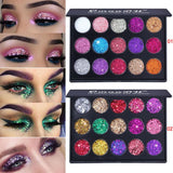 15 Colors Diamond Sequin Eyeshadow Palette High Gloss Shimmer Shiny Glitter Eye Shadow Waterproof Cosmetic Eye Makeup TSLM1