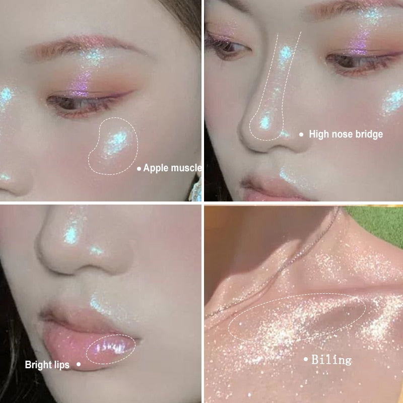 NOVO 5 Colors highlighter Shimmer Tone Repair Highlight makeup Facial Bronzers Palette 3D Illuminator Contour Powder cosmetics