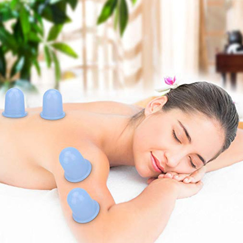 VOGUISH Cupping Body Massage Anti Cellulite Vacuum Cans Silicone Suction Cups Anti-Cellulite Massager Therapy Bank For Body Care
