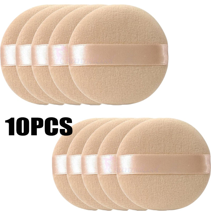 5/10pcs Cosmetic Puff Soft Professional Round Shape Facial Powder Face Foundation Air Cushion Portable Makeup Puff Beauty Tools