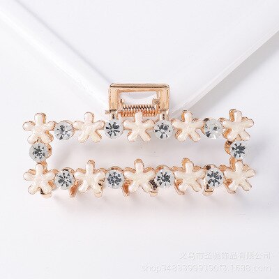 Hair Claw Clip Clamp For Women Girl Flower Floral Rhinestone Pearl Korean Handmade Fashion Head Accessories Mujer Wholesale