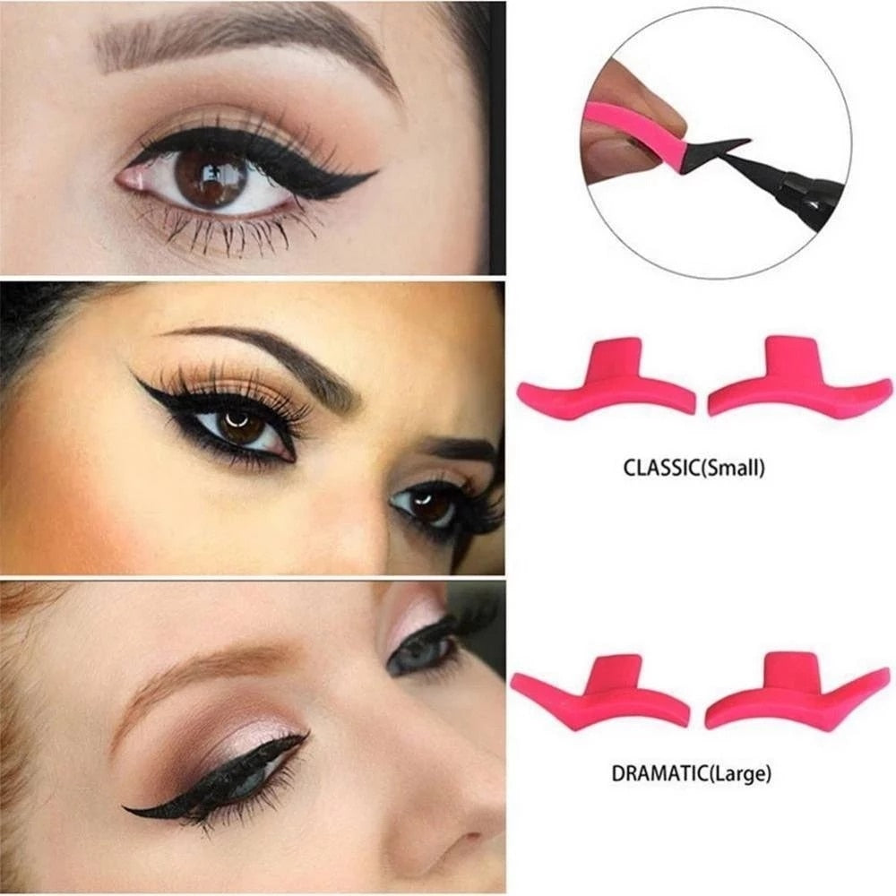 1 Pair Wing Style Eyeliner Stamp Cat Eye Eyeliner Stencil Models Shaper Beauty Eyeshadow Makeup Tool Professional Accessories