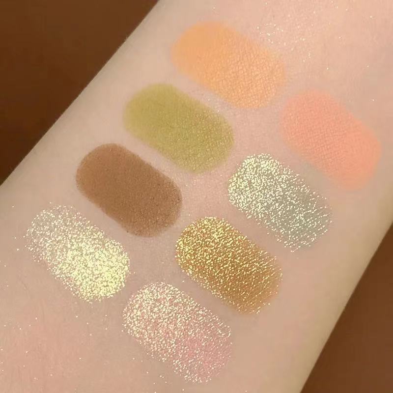 Shell Case Pearlescent Shiny Eyeshadow Palette Shimmer Matte Pigmented Glitter Eyeshadow Pallete Diamond Metallic Makeup Palette