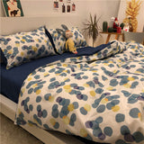 Fashion Boys Girls Bedding Set Soft Flat Sheets Bed Linen Duvet Quilt Cover Pillowcase for Queen Full Size Cute Cartoon Printed