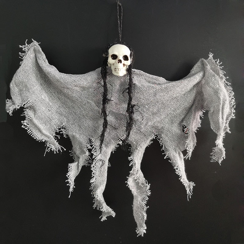 Halloween Hanging Skull Head Ghost Haunted House Escape Horror Props Ornament Halloween Party Decorations for Home Terror Scary