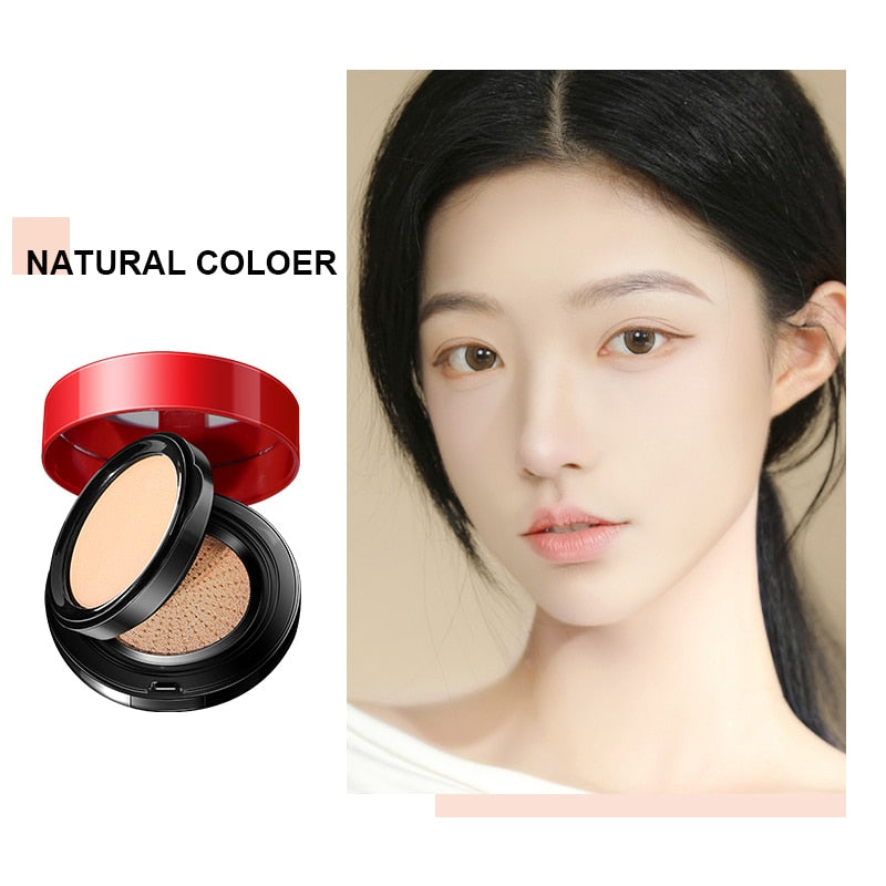 2 In 1 BB Cream Foundation Cream for Face Makeup Concealer Cushion for Face Base Cream with Whitening Pressed Loose Powder Set