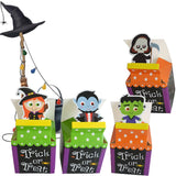 Oklulu  Horror Ghost Vampire Witch Paper Halloween Candy Box Packaging Gift Cookie Box Trick Treat For DIY Halloween Party Supply