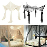 Sexy Mosquito Net Palace Four Door King/Queen Double Size Home Single  Bed Prevent Insect Outdoor Square Grace White Canopy Net