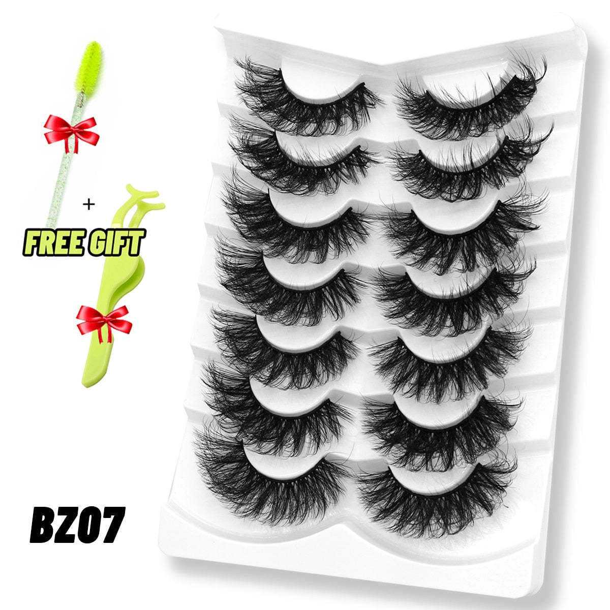 Lashes 5/7 Pairs Eyelashes Faux Mink Eyelashes Long Lasting Fluffy Mink Lashes Dramatic Volume lashes Extension Thick Long