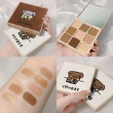 New 9 Colors Nude Shimmer Matte Eyeshadow Pallete Glitter Eyeshadow Long Lasting Waterproof Eye Pigments Shine Eyeshadow Makeup