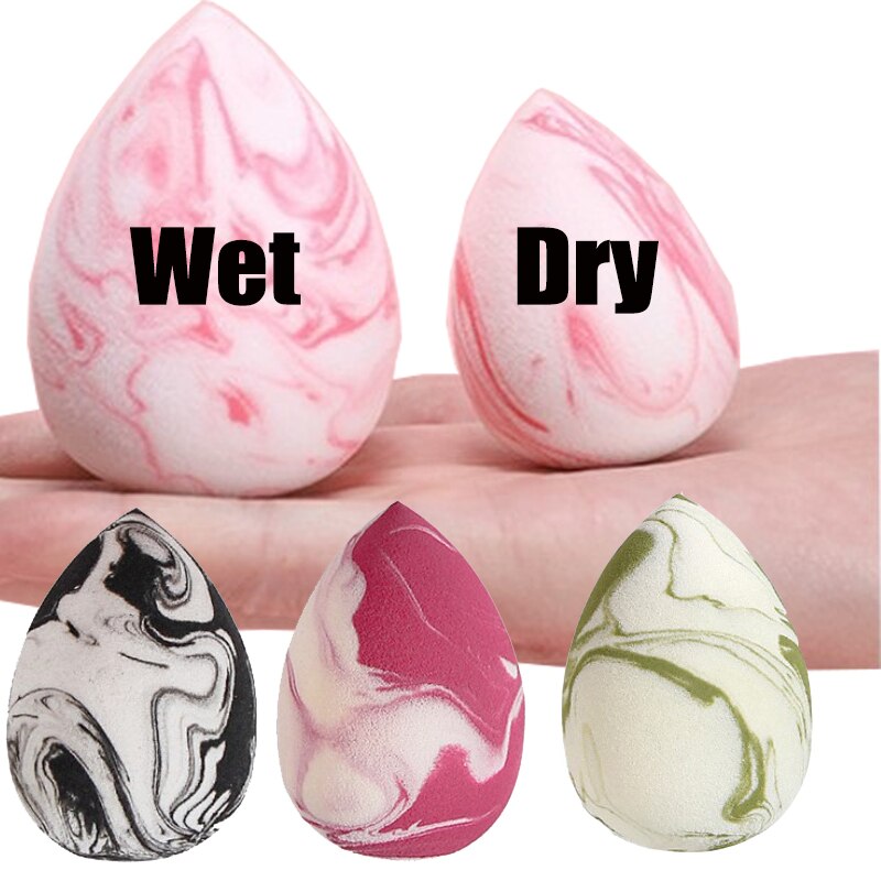 1PCS Professional Makeup Sponge Puff Soft Portable Gradient Marble Air Cushion Foundation Powder Cosmetic Puff Women Beauty Tool