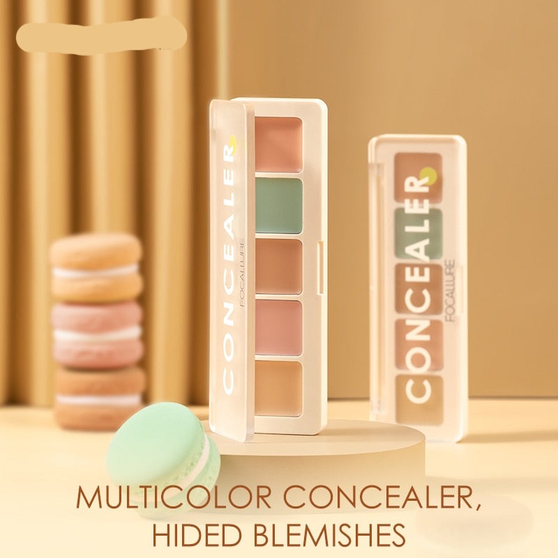 Multicolor Concealer Hided Blemishes Waterproof Longstay 5 Colors Concealer Cover Plate