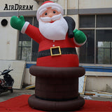 Hot sale Giant Inflatable Santa Claus For Christmas gathering Decoration, Father man Climbing from chimney