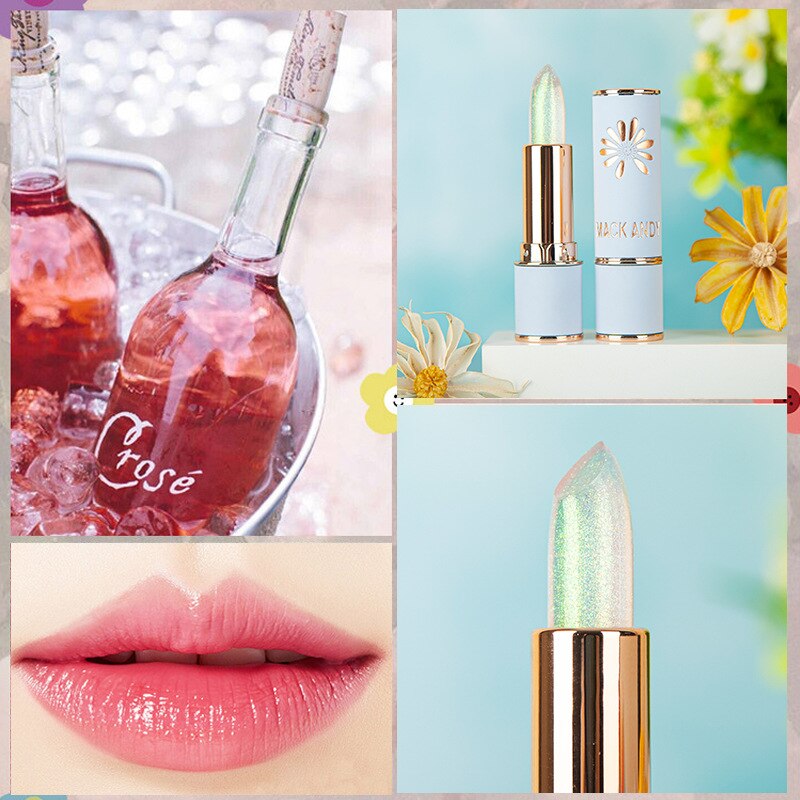 Lip Balm Color Changing Moisturizing Gold Foil Lip Gloss Natural Long Lasting Lip Stick Lip Glaze Lip Makeup Lip Care Oil