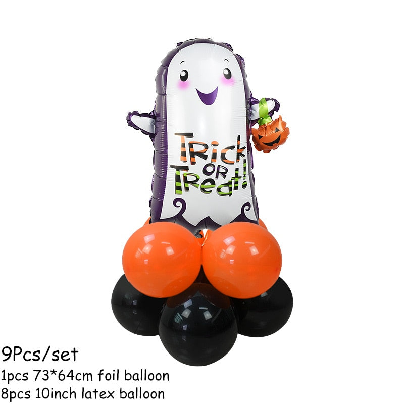 Halloween Pumpkin Ghost Balloons Decorations Spider Foil Balloons Inflatable Toys Bat Globos Halloween Party Supplies Kids Toys