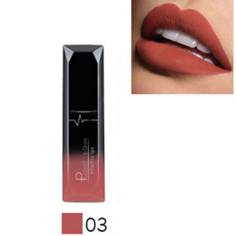 Matte Velvet Lip Gloss Lipstick Glossy Nude Sexy Red Lip Tint 21 Colors Waterproof Long Lasting Women Fashion Lips Makeup 1PCS