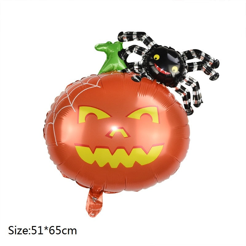 Halloween Pumpkin Ghost Balloons Decorations Spider Foil Balloons Inflatable Toys Bat Globos Halloween Party Supplies Kids Toys