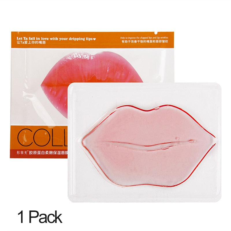 Moisturizing Lips Mask Crystal Collagen Crystal Collagen Lip Mask Pads Anti Ageing Essence Gel Lips Care Patch Lip Plumper