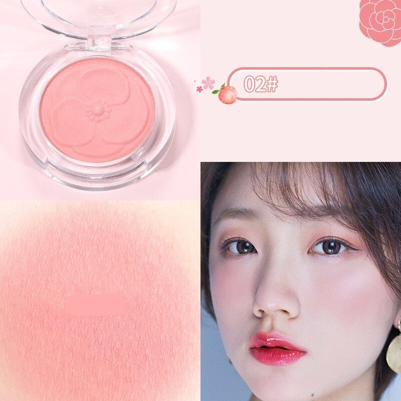 Pretty Flower Blusher Powder Face Makeup Cheek Blusher Minerals Palette Natural Soft Touch Long Lasting Waterproof Cosmetics